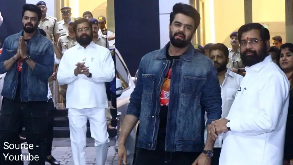 Manish Paul with CM Eknath Shinde