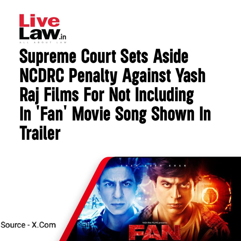 penalty for Yash Raj Films