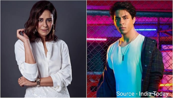 Aryan Khan with Mona Singh