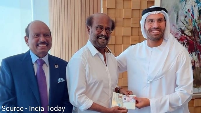 Rajnikant got UAE's Golden Visa